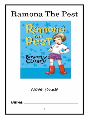 cover image of Ramona the Pest (Beverly Cleary) Novel Study / Reading Comprehension Journal